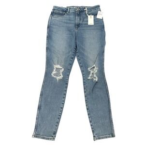 Good American Skinny Crop Distressed Denim Jeans Gap-Proof‎ Waist Size 8/29 NWT